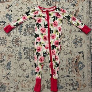 LITTLE SLEEPIES Floral Pink Kids One Piece